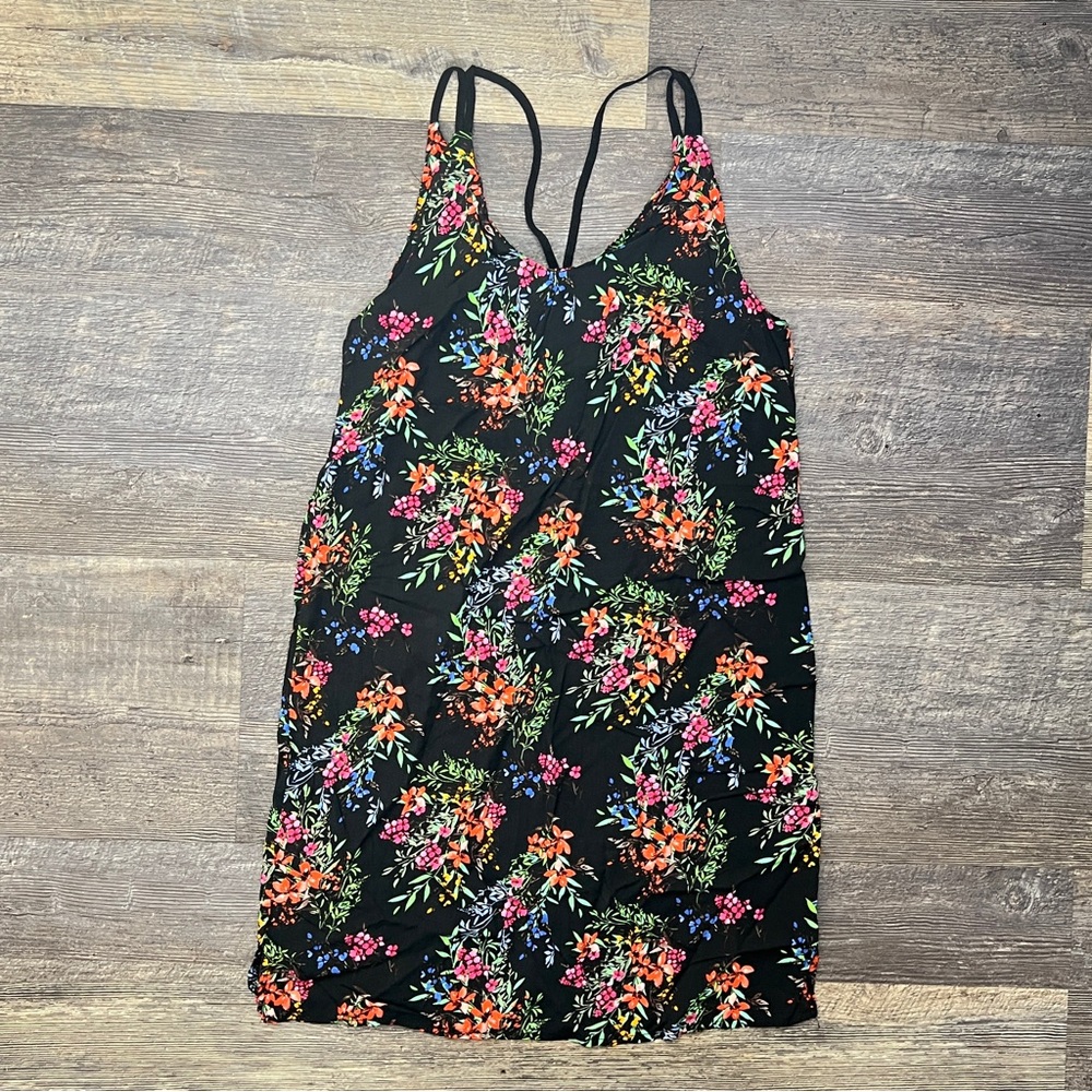 RD Style Black Dress with Floral Accents size small S B137 - Picture 1 of 4